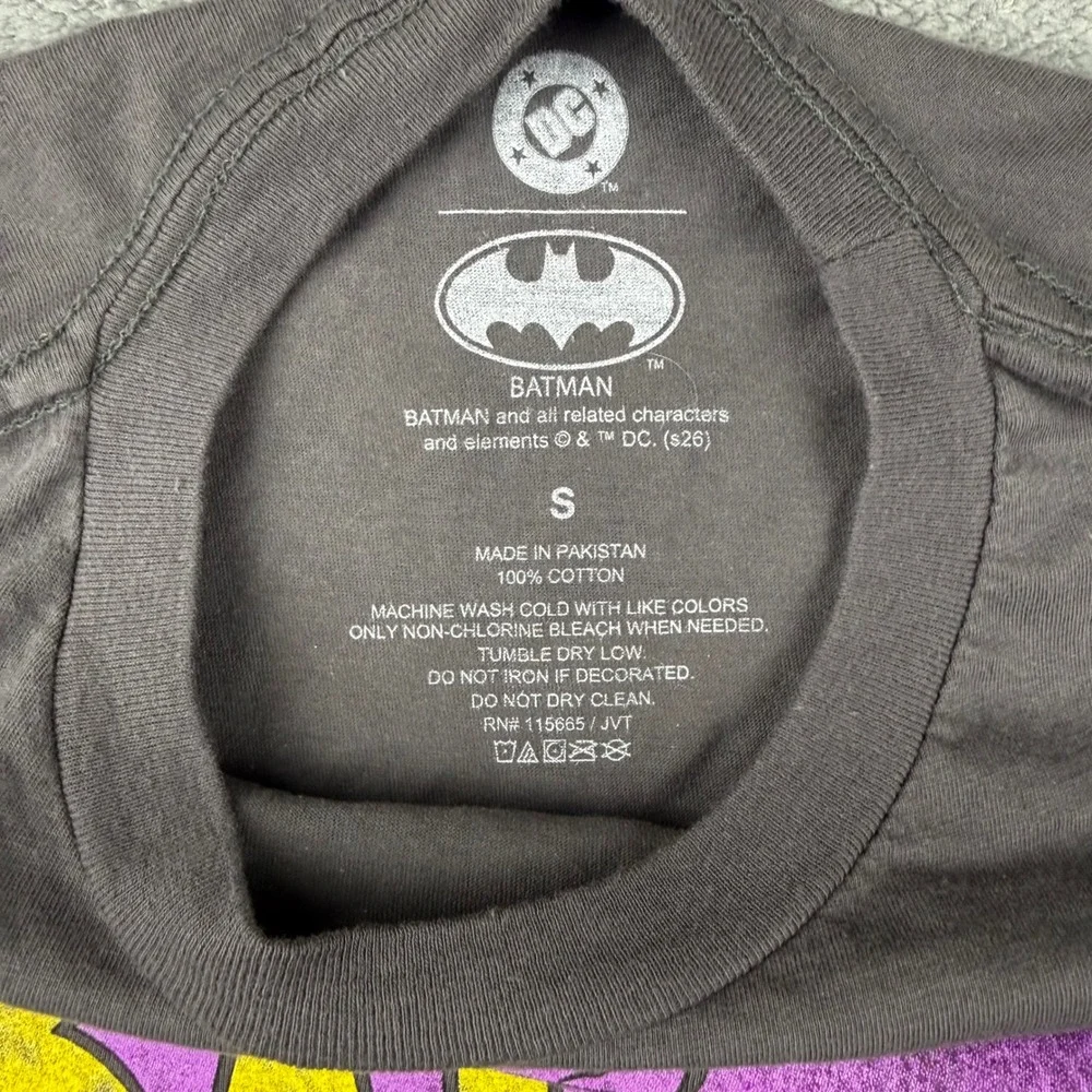Batman and Robin DC Comics Originals Graphic T-Shirt Mens Small Gray Riddler - Picture 3 of 6